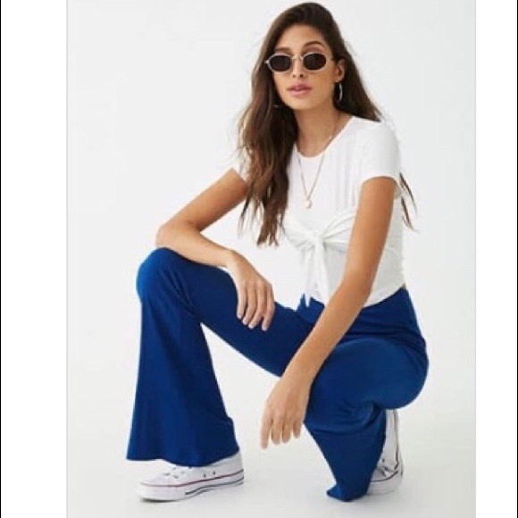 royal blue flare pants